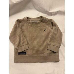 NAUTICA BOYS' INFANT  VELOUR SHIRT Size 6-9 Months